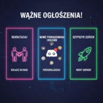 Ważne Ogłoszenia: Rekrutacja, Nowości na Discordzie i Lepsza Wydajność Strony!